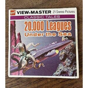 20,000 LEAGUES UNDER THE SEA ~ VINTAGE 1954 GAF VIEW-MASTER ~ 3 REELS ~ BOOKLET